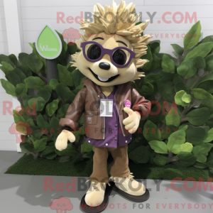 Tan Grape maskotdraktfigur...