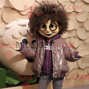 Tan Grape maskot kostume...