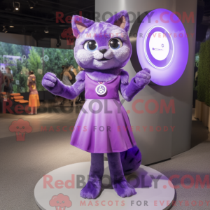 Purple Cat maskot...