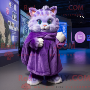 Purple Cat maskot...