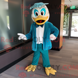 Blågrøn Aglet maskot...
