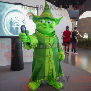 Lime Green Wizard máscara...
