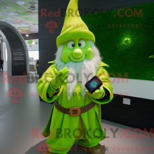 Lime Green Wizard máscara...