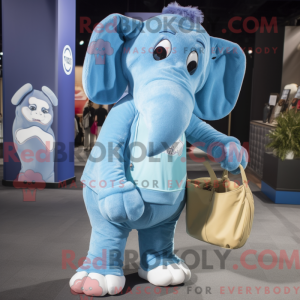 Himmelblå Mammoth maskot...
