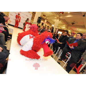 Mascot gran pájaro rojo azul y blanco - Redbrokoly.com