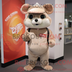 Tan Chinchilla maskot...