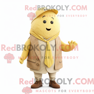 Tan Lemon mascotte kostuum...
