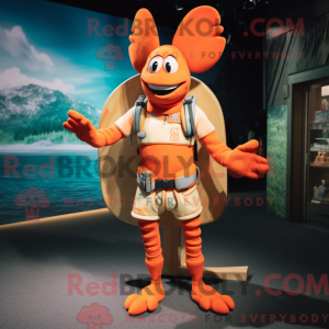 Orange Lobster mascot...