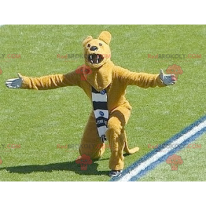 Roaring yellow bear mascot - Redbrokoly.com