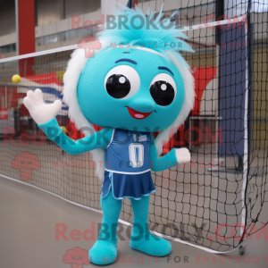Cyaan volleybalnet...