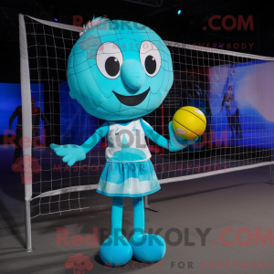 Cyan Volleyball Nett...
