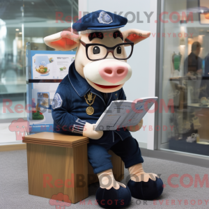 Navy Guernsey Cow...