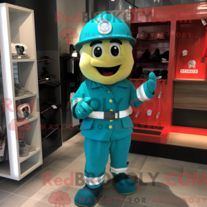 Turquoise brandweerman...