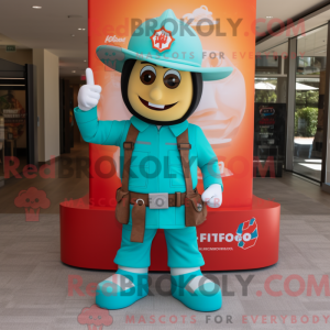 Turquoise brandweerman...