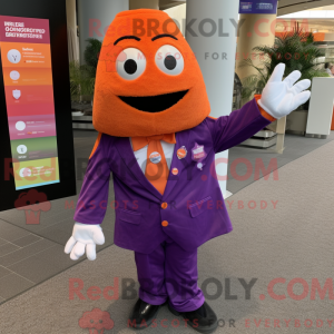 Lilla Orange maskot kostume...