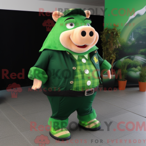 Forest Green Pig máscara de...