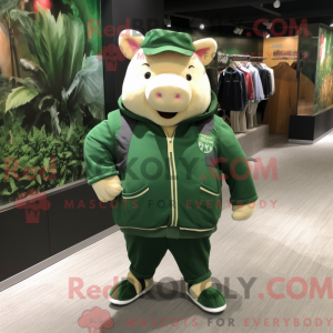 Forest Green Pig máscara de...