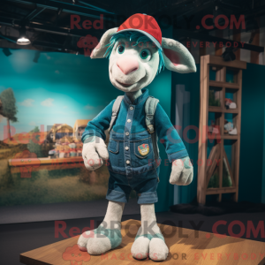 Teal Boer Goat Maskottchen...