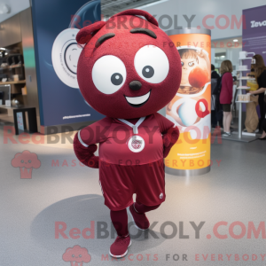 Maroon Handball Ball maskot...