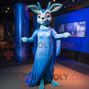 Blue Gazelle mascot costume...