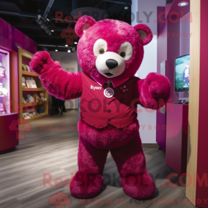 Magenta Bear maskot...
