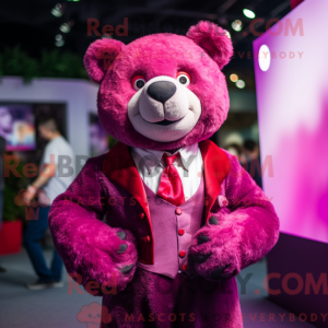 Magenta Bear maskotka z...