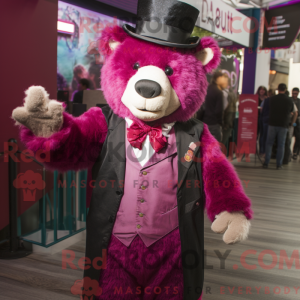 Magenta Bear maskotka z...