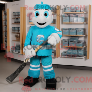 Turquoise Ice Hockey Stick...
