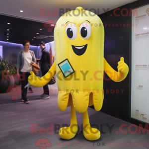 Mascotte de méduse jaune...