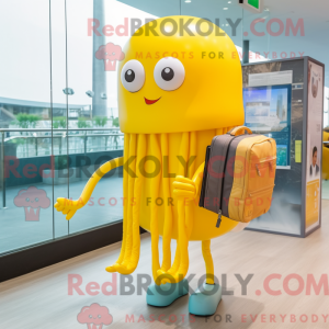 Mascotte de méduse jaune...