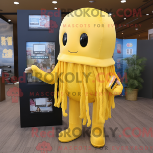 Mascotte de méduse jaune...