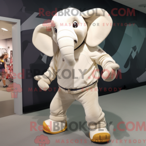 Cream Elephant mask drakt...