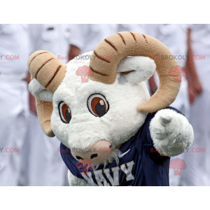 White and brown goat ram mascot - Redbrokoly.com