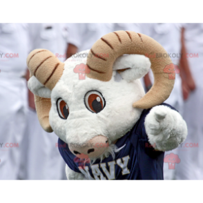 Mascotte de bélier de bouc blanc et marron - Redbrokoly.com