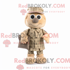 Tan American Soldier maskot...