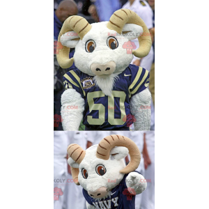 Mascotte de bélier de bouc blanc et marron - Redbrokoly.com