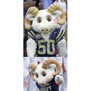 Mascotte de bélier de bouc blanc et marron - Redbrokoly.com