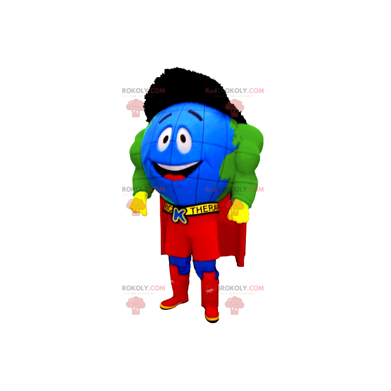 Superhero world map mascot - Redbrokoly.com