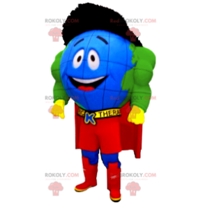 Mascotte de mappemonde super-héros - Redbrokoly.com