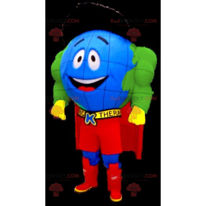Mascote do mapa mundial de super-heróis - Redbrokoly.com
