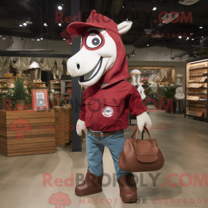 Maroon Horseshoe Maskot...