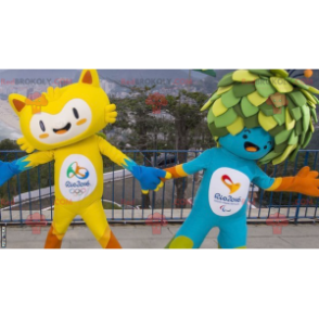 2 mascottes van de Olympische Spelen van 2016 in Rio -