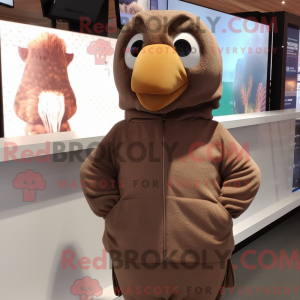 Brown Dove maskot kostume...