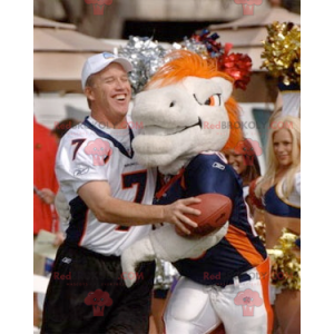 White and orange horse mascot - Redbrokoly.com