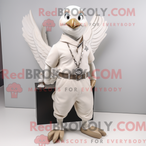 Beige Dove-maskotdraktfigur...