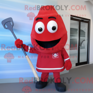 Red Ice Hockey Stick mascot...