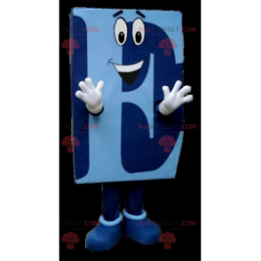 Blauwe hoofdletter E mascotte - Redbrokoly.com