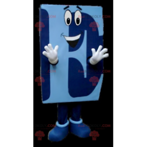 Blue capital letter E mascot - Redbrokoly.com