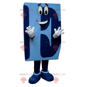 Blue capital letter E mascot - Redbrokoly.com