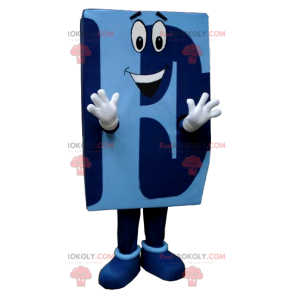 Mascota de la letra mayúscula azul E - Redbrokoly.com